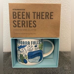 Starbucks Bewn There Series Niagara Falls Mug - Blue, White & Green Accents NIB